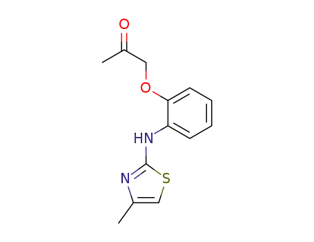 Molecular Structure of 84589-35-5 (1-[2-(4-Methyl-thiazol-2-ylamino)-phenoxy]-propan-2-one)