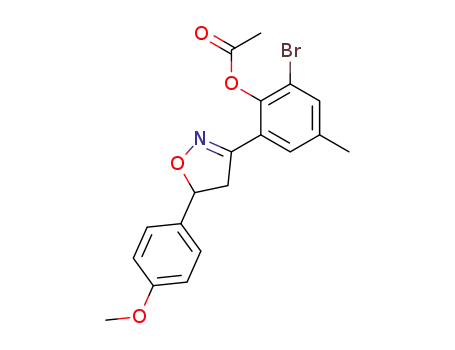 3-(2-acetoxy-5-methyl-8-bromophenyl)-5-(4-methoxyphenyl)-Δ<sup>2</sup>-isoxazoline