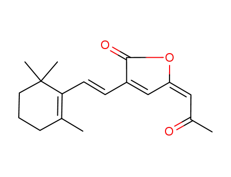2(5H)-Furanone,
5-(2-oxopropylidene)-3-[2-(2,6,6-trimethyl-1-cyclohexen-1-yl)ethenyl]-,
(E,E)-