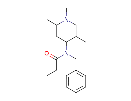 Molecular Structure of 113556-70-0 (Propanamide, N-(phenylmethyl)-N-(1,2,5-trimethyl-4-piperidinyl)-)