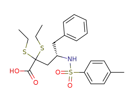 2,2-bis(ethylthio)-4S-(p-toluenesulphonamido)-5-phenylpentanoic acid