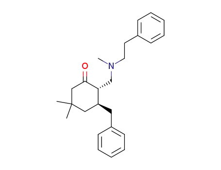 Cyclohexanone,
5,5-dimethyl-2-[[methyl(2-phenylethyl)amino]methyl]-3-(phenylmethyl)-,
trans-