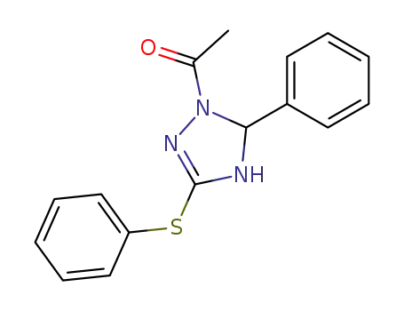 1-acetyl-5-phenyl-3-phenylthio-4,5-dihydro-1H-1,2,4-triazole