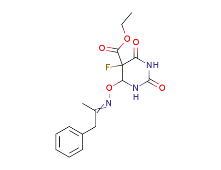 5-Pyrimidinecarboxylic acid,
5-fluorohexahydro-4-[[(1-methyl-2-phenylethylidene)amino]oxy]-2,6-diox
o-, ethyl ester