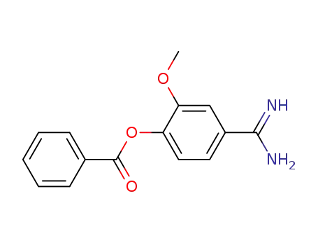 Benzoic acid 4-carbamimidoyl-2-methoxy-phenyl ester