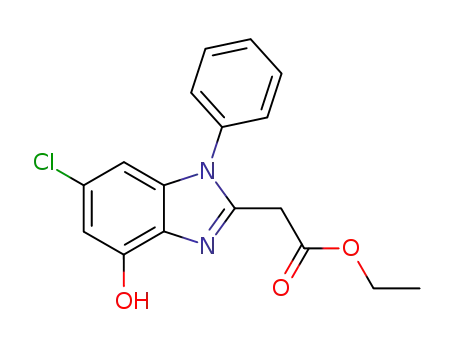 6-Chlor-4-hydroxy-1-phenyl-2-benzimidazolessigsaeure-ethylester