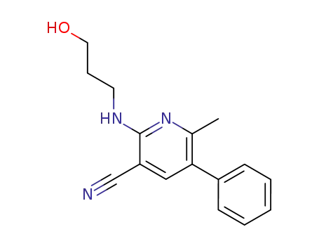 2-(3-Hydroxypropylamino)-6-methyl-5-phenylpyridine-3-carbonitrile