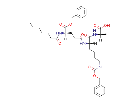 (R)-4-[(S)-5-Benzyloxycarbonylamino-1-((R)-1-carboxy-ethylcarbamoyl)-pentylcarbamoyl]-2-octanoylamino-butyric acid benzyl ester