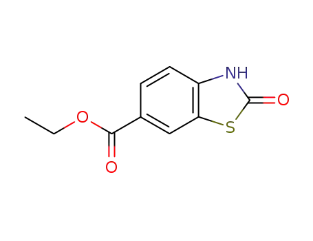 Molecular Structure of 207552-73-6 (6-Benzothiazolecarboxylicacid,2,3-dihydro-2-oxo-,ethylester(9CI))