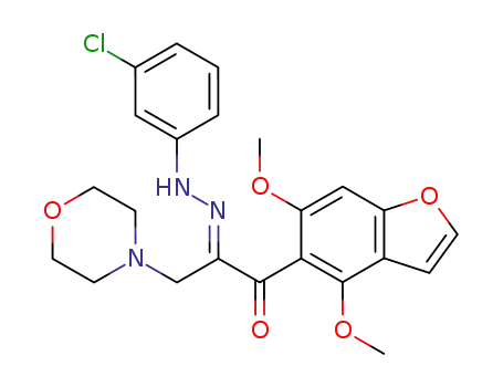 2-[(3-Chloro-phenyl)-hydrazono]-1-(4,6-dimethoxy-benzofuran-5-yl)-3-morpholin-4-yl-propan-1-one