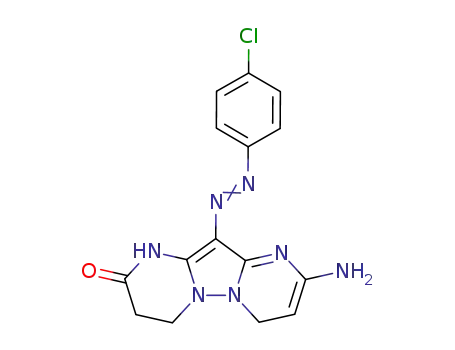 Molecular Structure of 114275-47-7 (7-Amino-9-(4-chloro-phenylazo)-1,3,4,5-tetrahydro-1,4a,4b,8-tetraaza-fluoren-2-one)