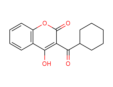 Molecular Structure of 113087-24-4 (2H-1-Benzopyran-2-one, 3-(cyclohexylcarbonyl)-4-hydroxy-)