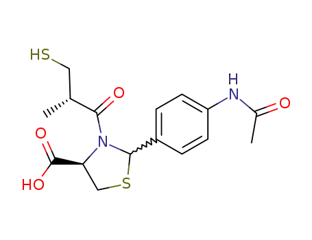 (R)-2-(4-Acetylamino-phenyl)-3-((S)-3-mercapto-2-methyl-propionyl)-thiazolidine-4-carboxylic acid