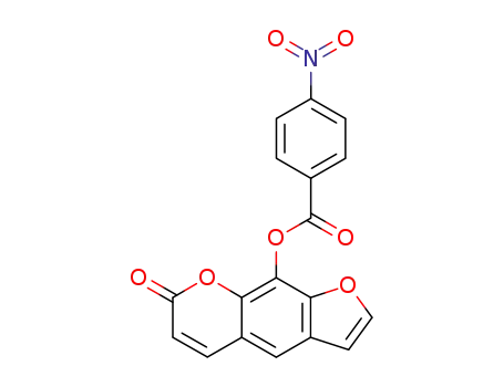 Molecular Structure of 62188-91-4 (7H-Furo[3,2-g][1]benzopyran-7-one, 9-[(4-nitrobenzoyl)oxy]-)