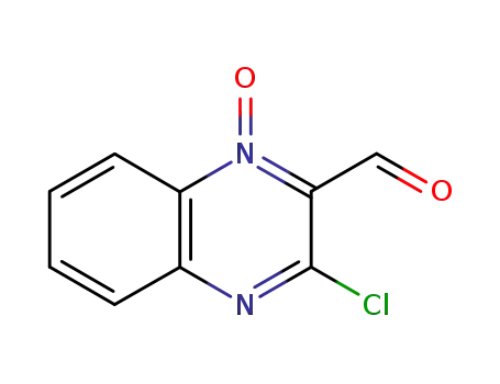 Molecular Structure of 94951-37-8 (2-Quinoxalinecarboxaldehyde, 3-chloro-, 1-oxide)