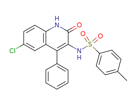Benzenesulfonamide,  N-(6-chloro-1,2-dihydro-2-oxo-4-phenyl-3-quinolinyl)-4-methyl-