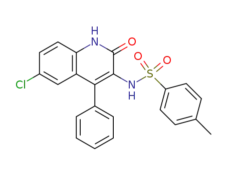Molecular Structure of 80837-65-6 (Benzenesulfonamide,
N-(6-chloro-1,2-dihydro-2-oxo-4-phenyl-3-quinolinyl)-4-methyl-)