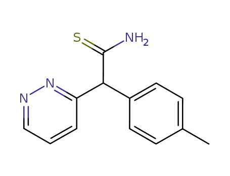 Molecular Structure of 81102-57-0 (2-(4-methylphenyl)-2-pyridazin-3-ylethanethioamide)
