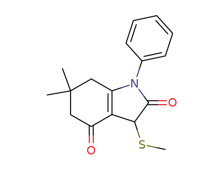 3,5,6,7-tetrahydro-6,6-dimethyl-3-methylthio-1-phenyl-1H-indole-2,4-dione