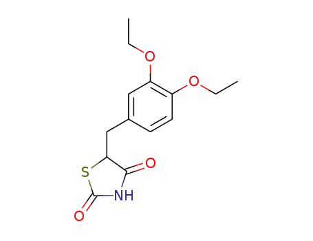 Molecular Structure of 79524-99-5 (5-(3,4-diethoxybenzyl)-1,3-thiazolidine-2,4-dione)