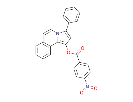 Molecular Structure of 86733-99-5 (4-Nitro-benzoic acid 3-phenyl-pyrrolo[2,1-a]isoquinolin-1-yl ester)