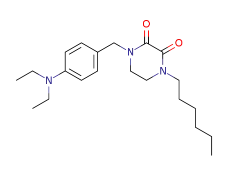 1-(4-Diethylaminobenzyl)-4-n-hexyl-2,3-dioxopiperazine