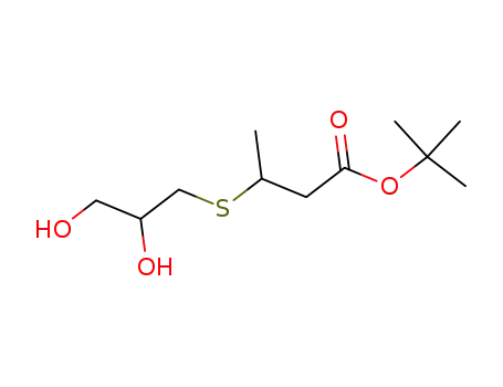Molecular Structure of 167768-03-8 (6,7dihydroxy-3methyl-4-thiaheptanoic acid t-butyl ester)