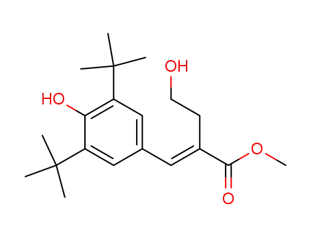 Molecular Structure of 83677-20-7 (methyl (2E)-2-[(3,5-di-tert-butyl-4-hydroxyphenyl)methylidene]-4-hydroxybutanoate)