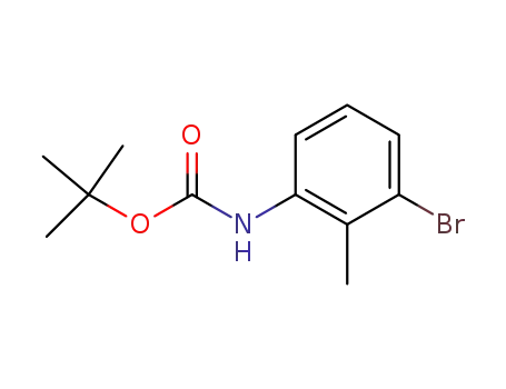 Molecular Structure of 221538-03-0 ((3-bromo-2-methyl-phenyl)-carbamic acid <i>tert</i>-butyl ester)
