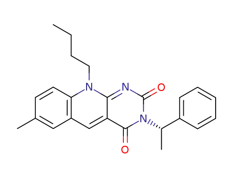 Pyrimido[4,5-b]quinoline-2,4(3H,10H)-dione,
10-butyl-7-methyl-3-(1-phenylethyl)-, (S)-