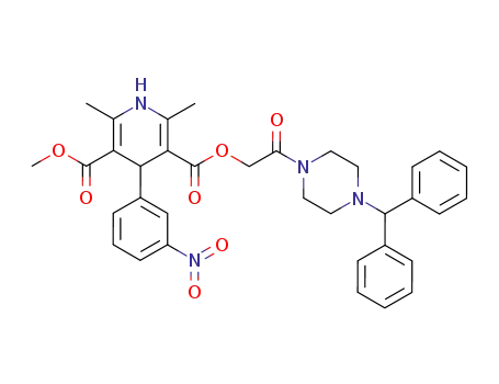 (4-diphenylmethyl-1-piperazinyl)carbonylmethyl methyl 1,4-dihydro-2,6-dimethyl-4-(3-nitrophenyl)-3,5-pyridinedicarboxylate