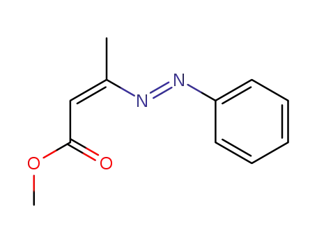 Molecular Structure of 35467-87-9 (2-Butenoic acid, 3-(phenylazo)-, methyl ester)