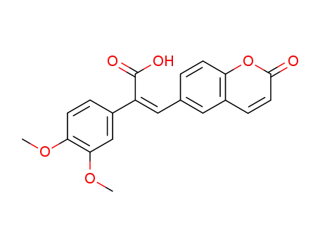Molecular Structure of 106235-49-8 (trans-6-(β-carboxy-2'-3'-dimethoxystyryl)coumarin)
