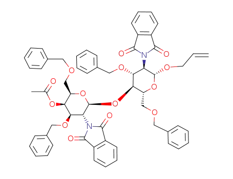allyl 4-O-(4-O-acetyl-3,6-di-O-benzyl-2-deoxy-2-phthalimido-β-D-galactopyranosyl)-3,6-di-O-benzyl-2-deoxy-2-phthalimido-β-D-glucopyranoside