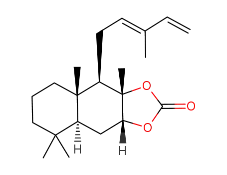 Molecular Structure of 220595-40-4 (labda-12,14-dien-7α,8α-cyclocarbonate)