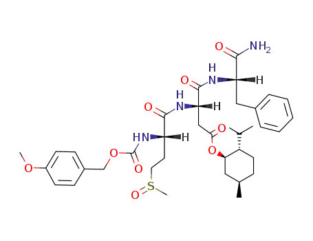 Molecular Structure of 110575-51-4 (Z(OMe)-Met(O)-Asp(OMen)-Phe-NH<sub>2</sub>)