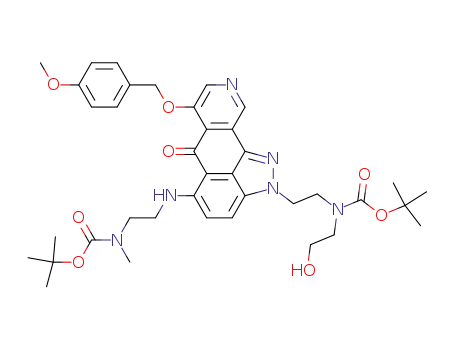 {2-[5-[2-(tert-Butoxycarbonyl-methyl-amino)-ethylamino]-7-(4-methoxy-benzyloxy)-6-oxo-6H-1,2,9-triaza-aceanthrylen-2-yl]-ethyl}-(2-hydroxy-ethyl)-carbamic acid tert-butyl ester