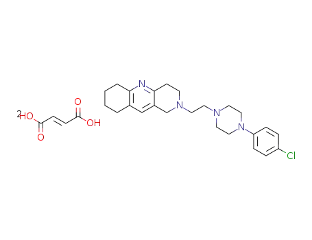 Molecular Structure of 83100-25-8 (Benzo[b][1,6]naphthyridine,
2-[2-[4-(4-chlorophenyl)-1-piperazinyl]ethyl]-1,2,3,4,6,7,8,9-octahydro-,
(2E)-2-butenedioate (1:2))