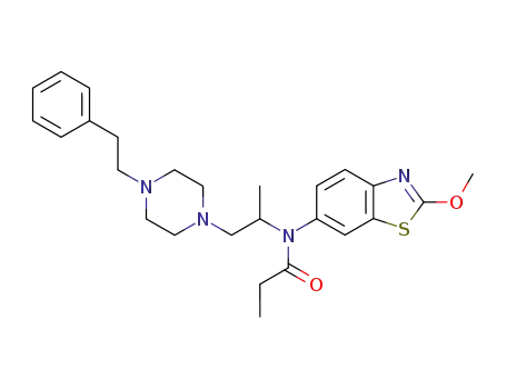2-methoxy-6-<N-<1-methyl-2-(4-phenethylpiperazino)ethyl>-propionamide>-benzothiazole