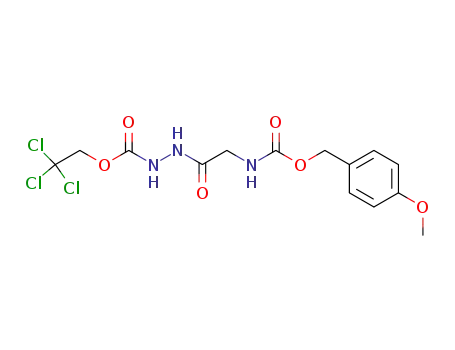 Hydrazinecarboxylic acid,
2-[[[[(4-methoxyphenyl)methoxy]carbonyl]amino]acetyl]-,
2,2,2-trichloroethyl ester