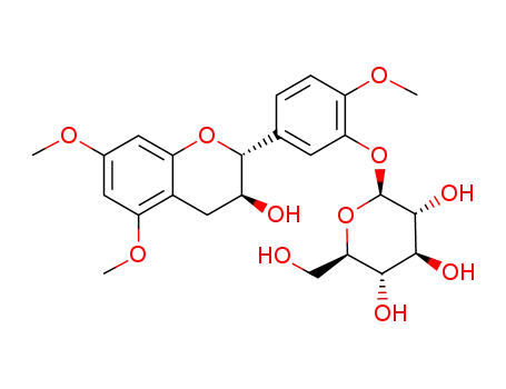 (2S,3R,4S,5S,6R)-2-[5-((2R,3S)-3-Hydroxy-5,7-dimethoxy-chroman-2-yl)-2-methoxy-phenoxy]-6-hydroxymethyl-tetrahydro-pyran-3,4,5-triol