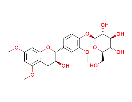 (2S,3R,4S,5S,6R)-2-[4-((2R,3S)-3-Hydroxy-5,7-dimethoxy-chroman-2-yl)-2-methoxy-phenoxy]-6-hydroxymethyl-tetrahydro-pyran-3,4,5-triol