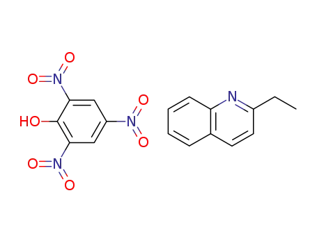 Molecular Structure of 16055-22-4 (Quinoline, 2-ethyl-, compd. with 2,4,6-trinitrophenol (1:1))