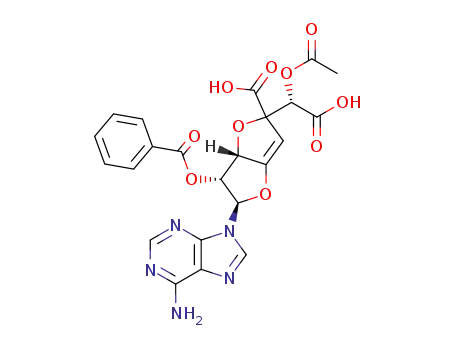 (5R,6R,6aS)-2-((S)-Acetoxy-carboxy-methyl)-5-(6-amino-purin-9-yl)-6-benzoyloxy-2,5,6,6a-tetrahydro-furo[3,2-b]furan-2-carboxylic acid