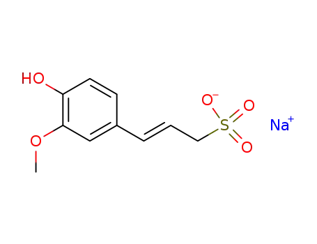 Molecular Structure of 104503-89-1 (2-Propene-1-sulfonic acid, 3-(4-hydroxy-3-methoxyphenyl)-,
monosodium salt, (E)-)