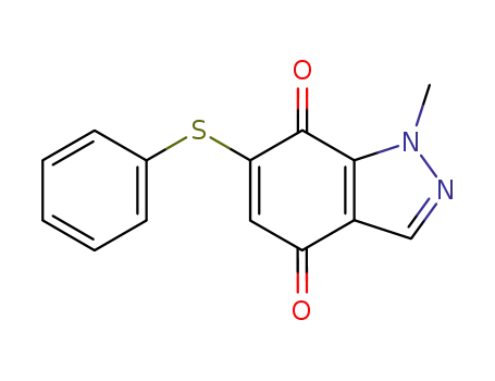 1-Methyl-6-phenylthio-4,7(1H)-indazolchinon