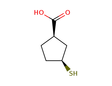 Cyclopentanecarboxylic acid, 3-mercapto-, cis- (9CI)