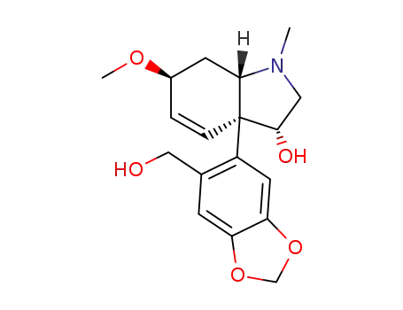 3α-hydroxy-3aβ-(2-hydroxymethyl-4,5-methylenedioxyphenyl)-6β-methoxy-N-methyl-2,3,6,7-tetrahydro-7aH-indole