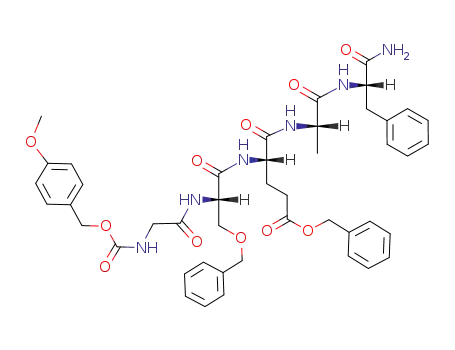 Z(OMe)-Gly-Ser(Bzl)-Glu(OBzl)-Ala-Phe-NH<sub>2</sub>