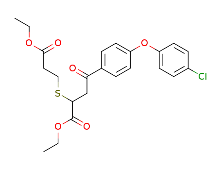 Molecular Structure of 100281-50-3 (ethyl 3-<4-(4-chlorophenyl)benzoyl>-2-(2-ethoxycarbonylethylthio)propionate)